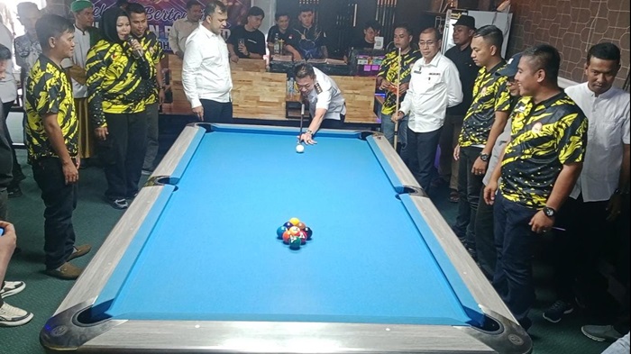 Persiapan Porprov 2026, Bupati Rohil Buka Turnamen Billiard